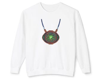 Enchanted Gem Crewneck Sweatshirt: Strange Vintage Style Unisex Cotton