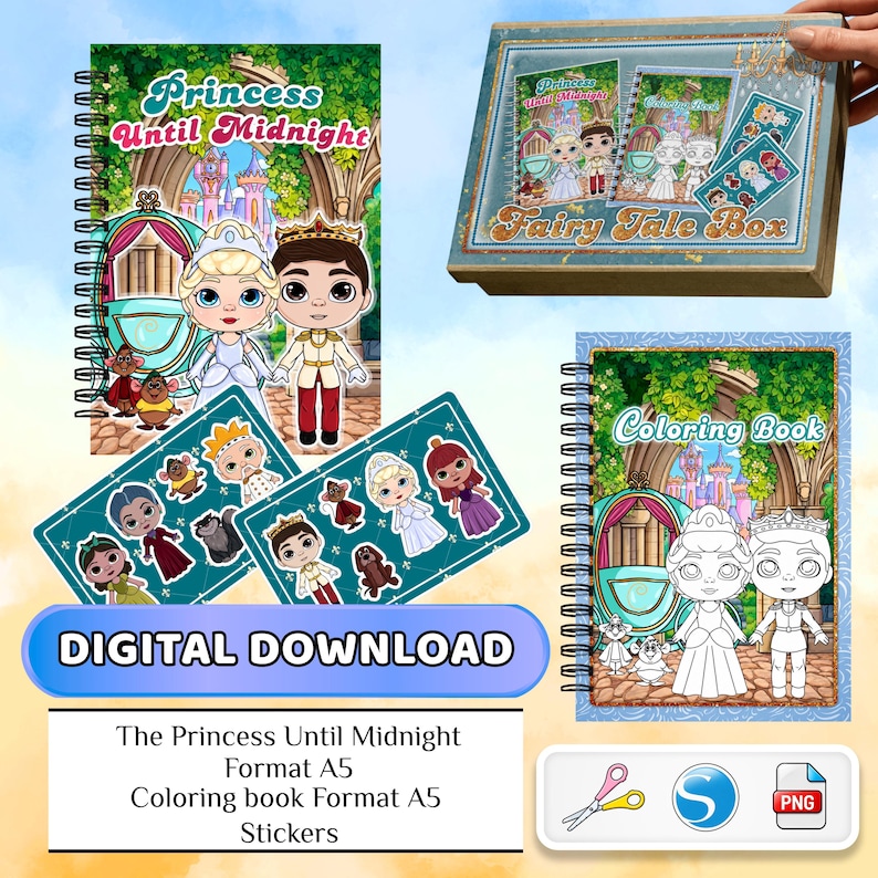 Box Notebook.pdf Princess Paper Dollhouse, Cinderella, Fairy Tale Box, Coloring Book ...