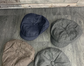 Wool Blend Newsboy Cap: Peaky Blinders Style Irish Flat Cap