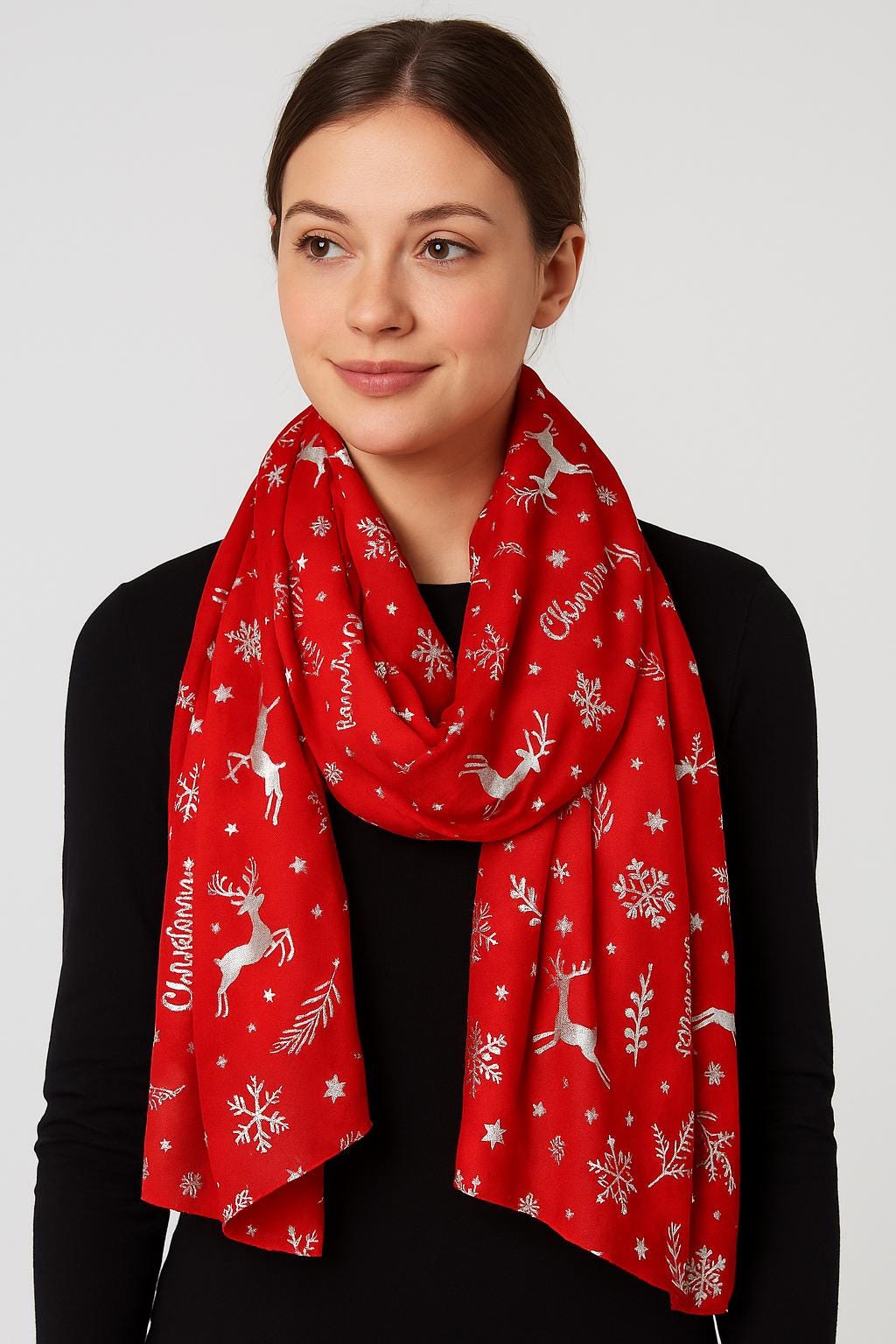 Gebreide kerstsjaal - ZWART - 10.00€ - Kiabi Gebreide kerstsjaal - ZWART - 10.00€ - Kiabi