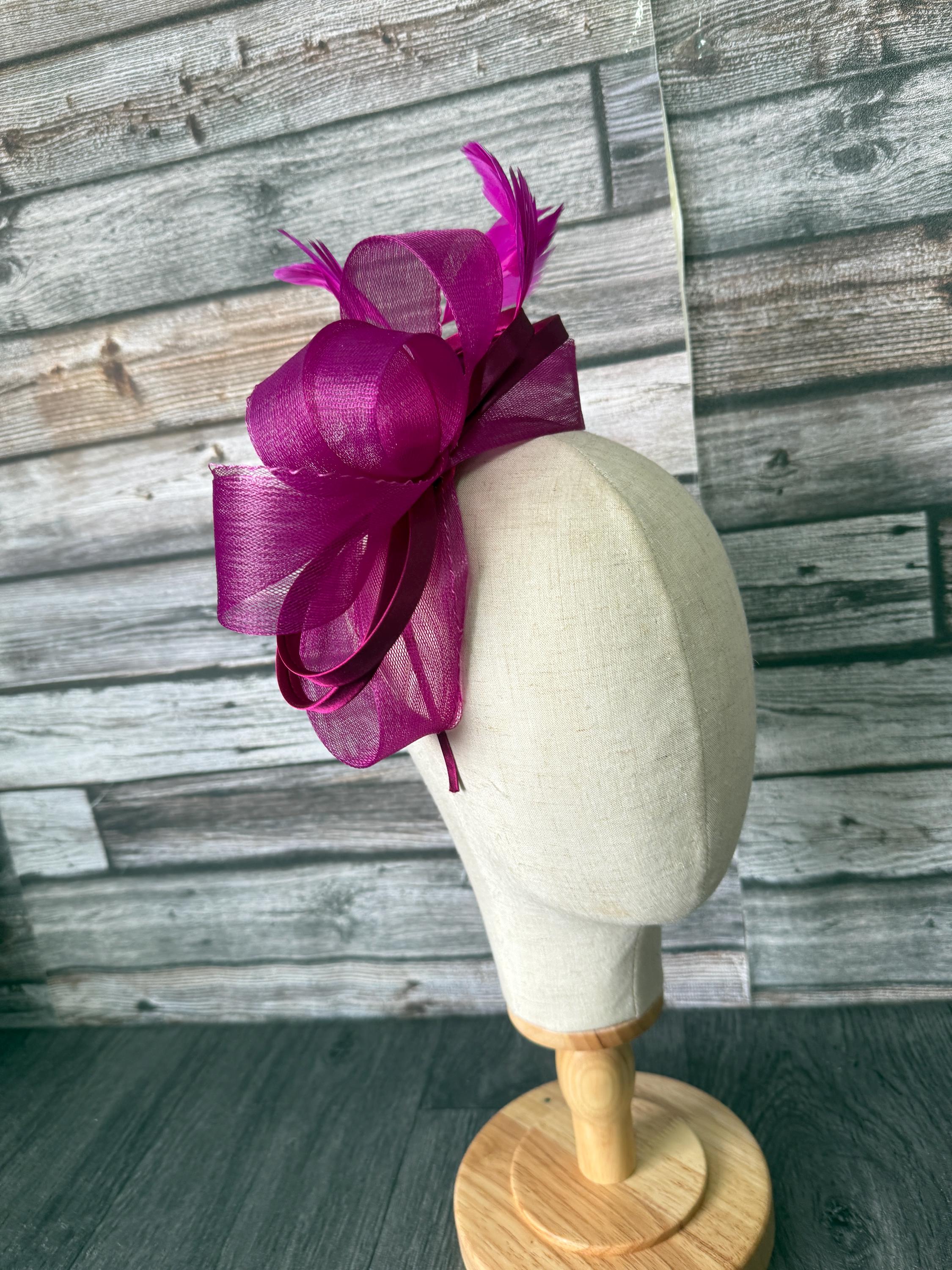 Magenta Hair Fascinator - Etsy