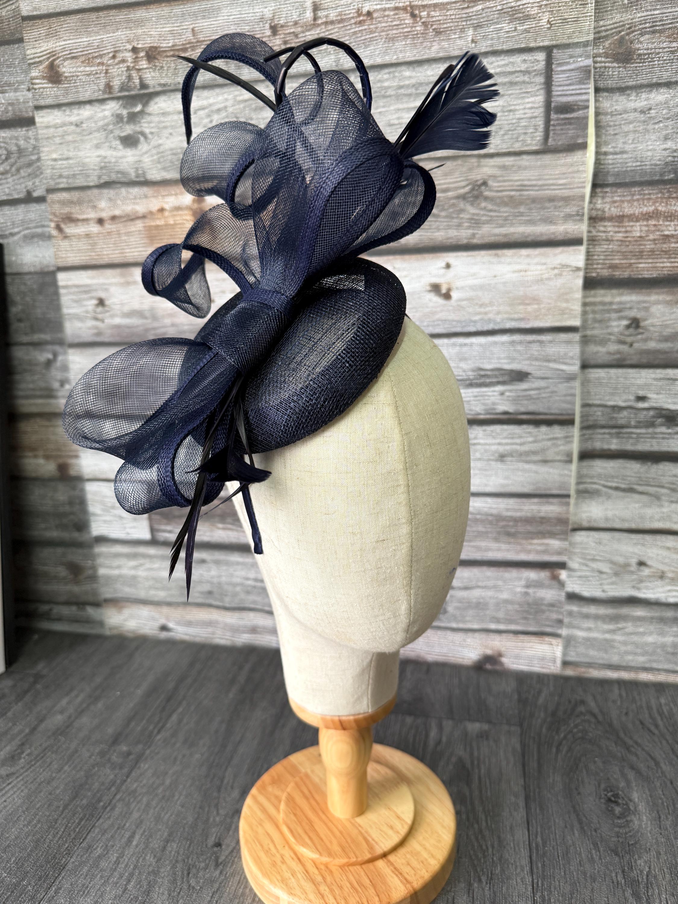 1960s Navy Sculptural Hat Miss Feige Union Made Cocktail Pillbox Pillbox Hat 1960s - Etsy main image 3
