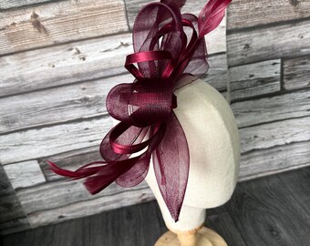 Women\'s Fascinators Feathers Mesh Ribbons Tea Party Hats Headband Clip Burgundy 3c69a4b9f37a5a5bcc528e8de5686c  main image 3