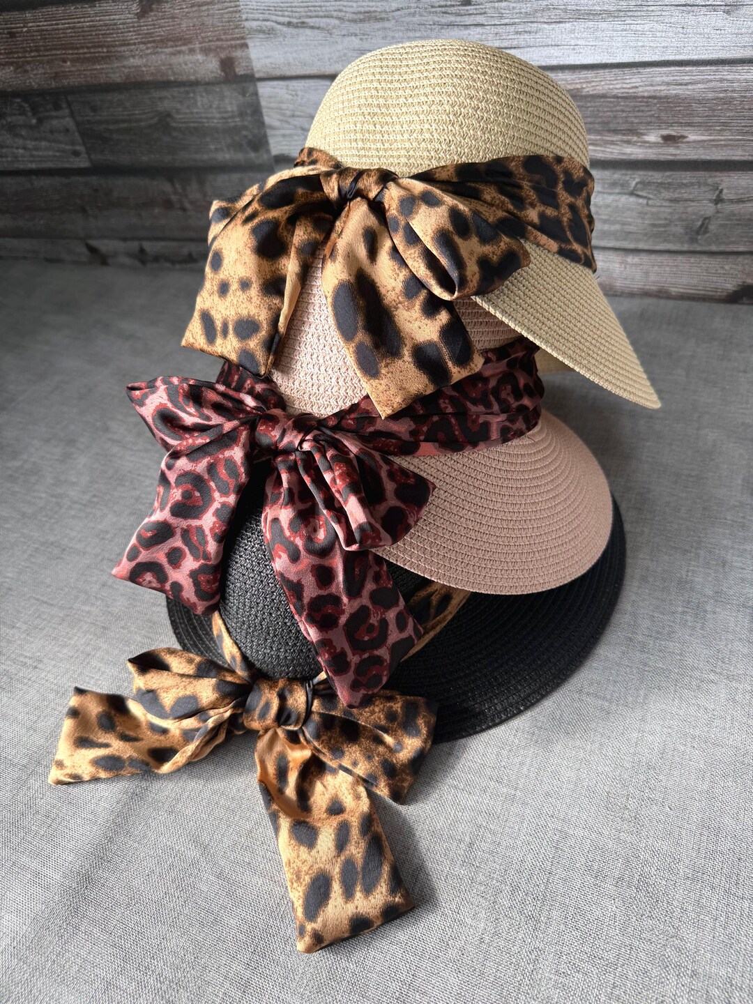 Handmade Boho Straw Sun Hat: Wide Brim Beach Hat With Beaded  display picture 1