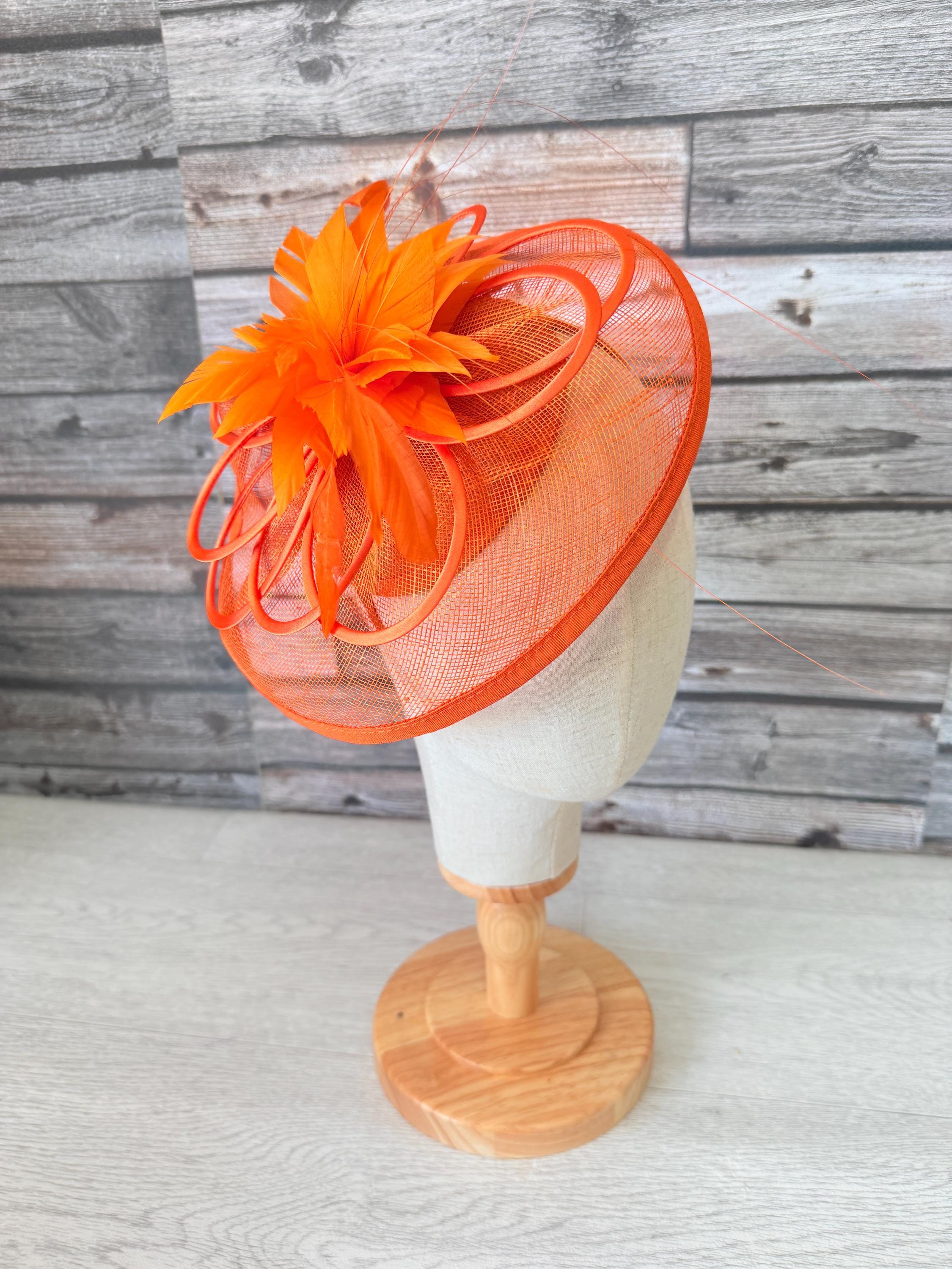 Tangerine Rhinestone Faux Pearl Floral Wide-Brimmed Headband Wide bridal headband with pearls or crystals - Embellished  main image 3