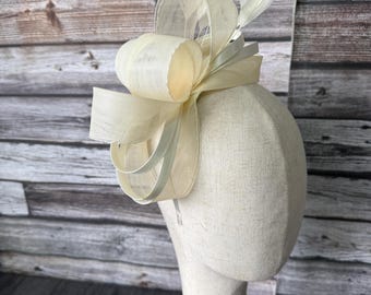 Ivory Cream Fascinator Hat: Weddings, Races, Royal Ascot