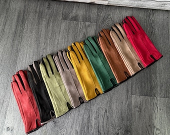 Touchscreen Gloves: Fleece Lined, Suede-Like Winter Gloves