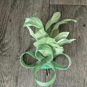 Mint Green Mini Fascinator: Wedding Races Hatinator with Clip & Band