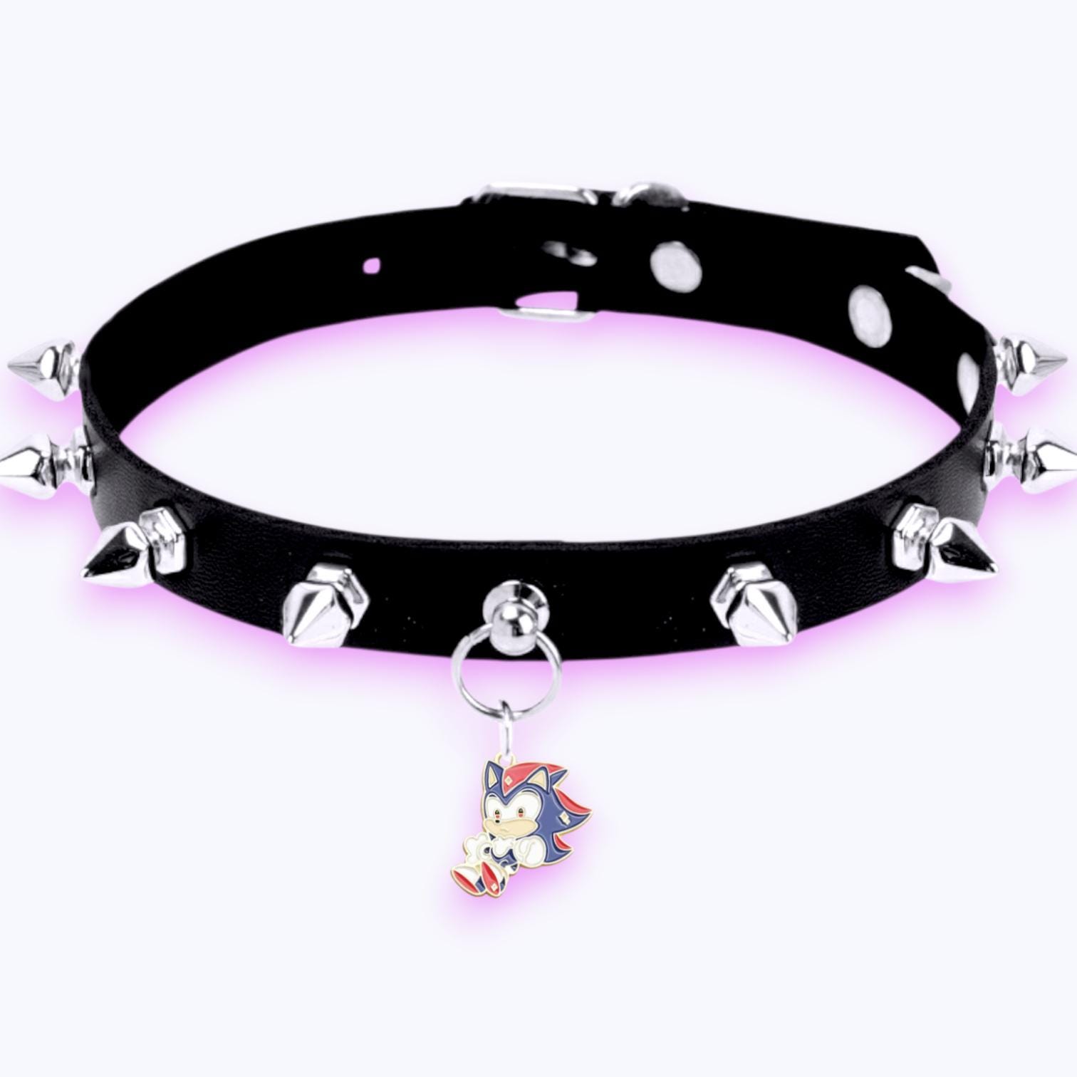 Sonic Adventures Choker Necklace Leather Jewelry Tails Knuckles Shadow Chao Amy Sega GameCube Nintendo Gamer Cosplay Teen Kids Gift