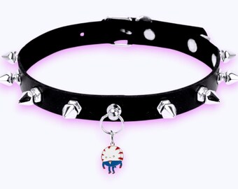 Adventure Time Choker Necklace Leather Finn Jake BMO Ice King Lumpy Space Princess Peppermint Butler Cartoon Cute Kawaii Y2K Goth Punk Emo