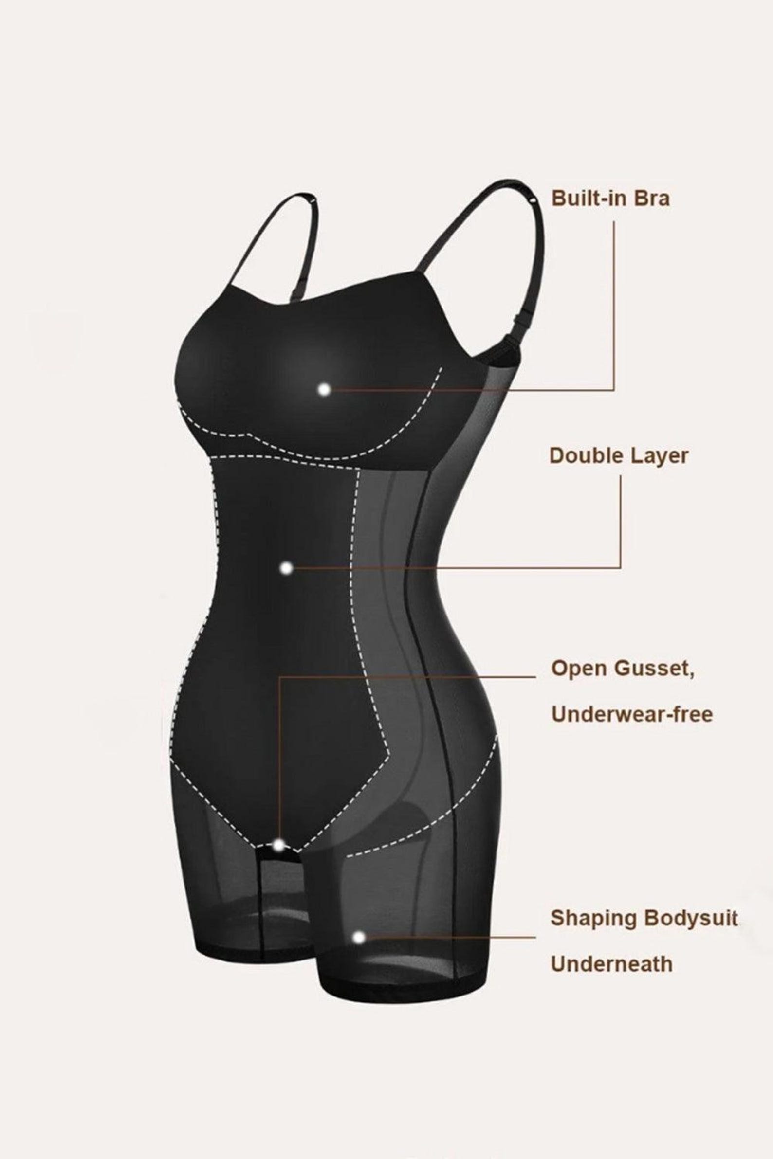 Basic Bae Built-In Shapewear Square Neck Long Sleeve Maxi Dress