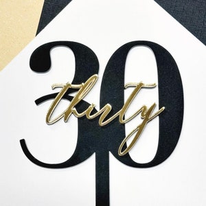 50th Birthday Cake Topper For Him Personalized Age 30th 40th 50th 60th 70th 21st Decoration Party Decor Acrylic