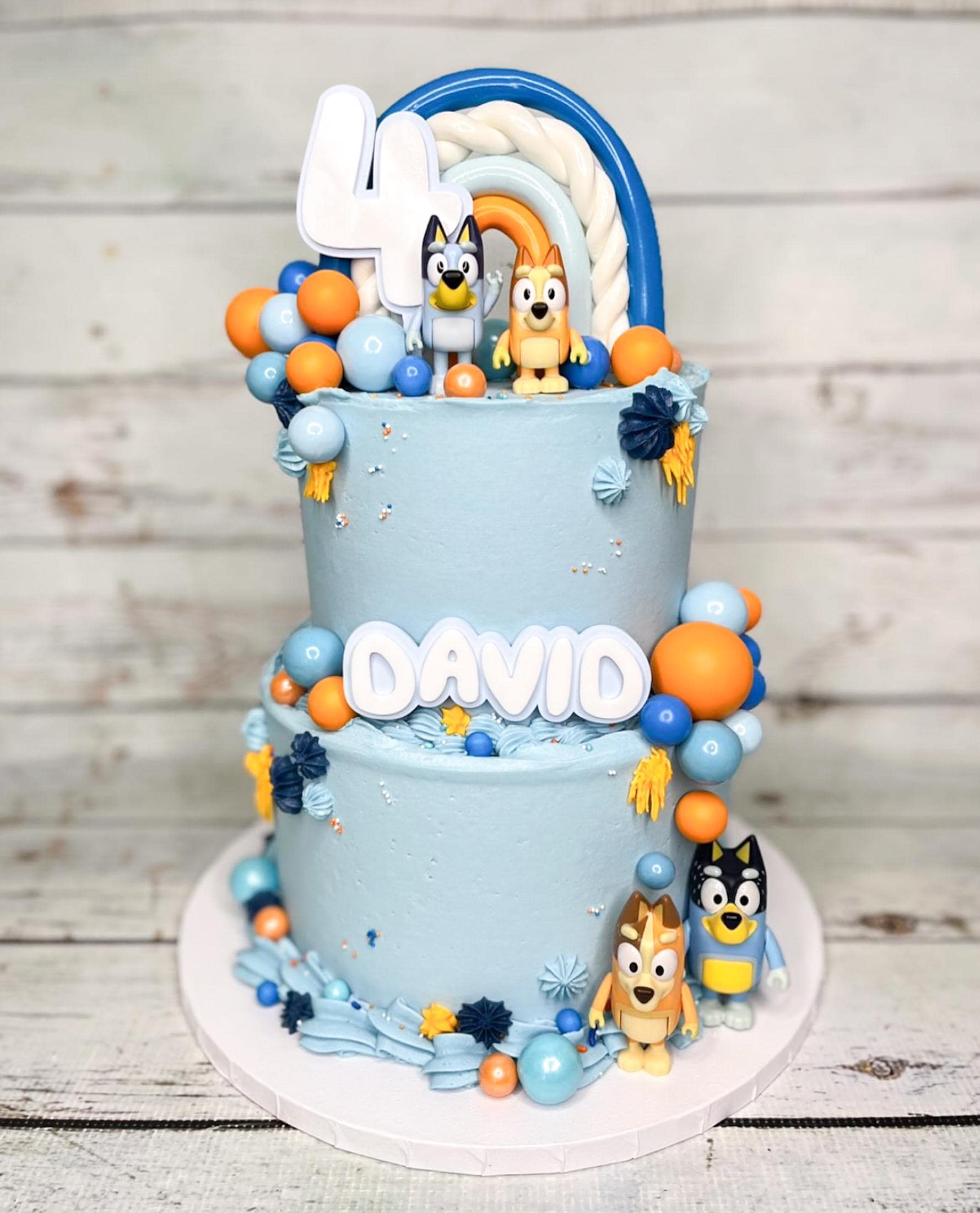 Blue Dog Cake Topper Personalized Name Heeler