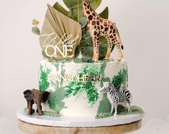 Décorations de gâteau sur le thème du safari avec animaux de la jungle : décorations de gâteau sauvage comprenant lion, girafe, éléphant et zèbre pour décorations de gâteau d'anniversaire sur le thème Décorations de gâteau sur le thème du safari avec animaux de la jungle : décorations de gâteau sauvage comprenant lion, girafe, éléphant et zèbre pour décorations de gâteau d'anniversaire sur le thème