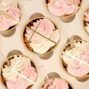 God Bless Gold Mirror Cupcake Topper Baptism Mi Bautizo Christening Charm Holy Communion Dios Te Bendiga Religious Church Christian Catholic