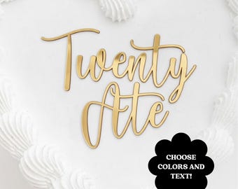Décoration de gâteau en acrylique mots pour gâteau coeur vintage Just Married Mini plat personnalisé Script mariage fiançailles anniversaire anniversaire remise des diplômes