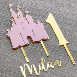 Princess Castle Cake Topper Personalized Custom Name Fairytale Acrylic ...