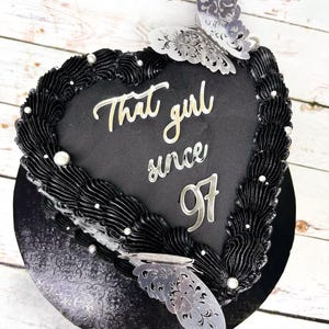 Acrylic Cake Topper For Vintage Heart Cake That Girl Since Cake Topper For Acrylic Birthday Mini Flat Lay Custom Script 20 30 40 50