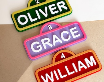 Personalized Street Sign Cake Topper Charm Acrylic Kids Custom Birthday Party Decor Green Age