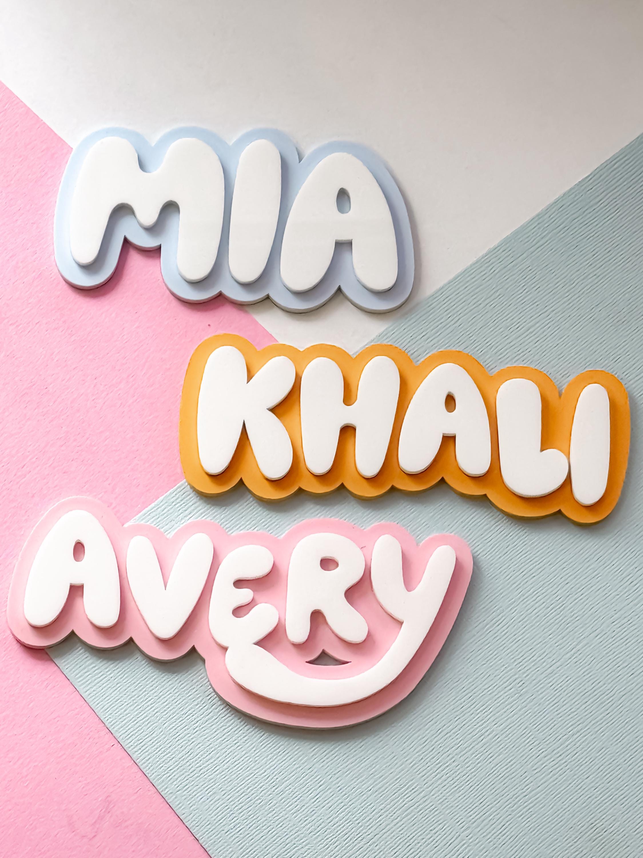 Blue Dog Cake Topper Personalized Name