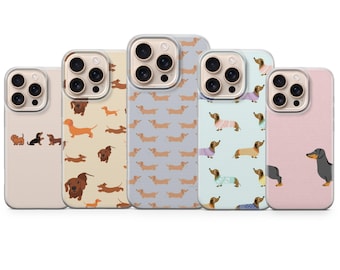Dachshund  Phone Case Sausage dog Cover for iPhone 17 Pro Max, 16e, 15, 14, 13 & Samsung S26 Ultra, S25 FE, A57, A56, Pixel 10, 9A