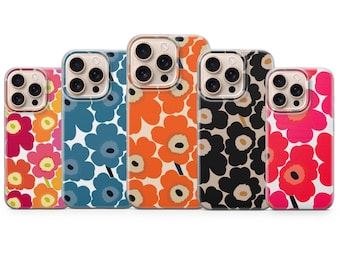Marimekko Floral Phone Case Scandinavian Flower Cover for iPhone