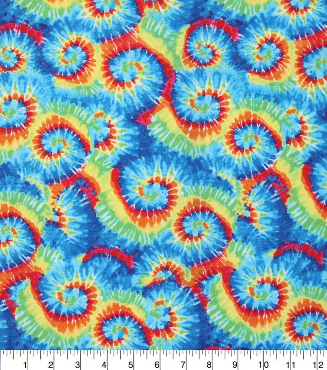 Tiedye Fabric Bright Tie Dye Fabric 100 Cotton FAT QUARTER Etsy