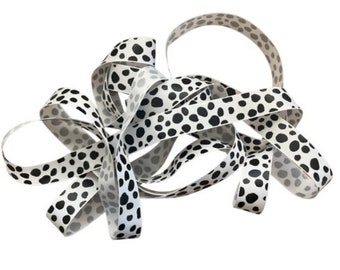 Dalmatian Print Ribbon Gros Grain Ribbon Gift Bows Crafts Scrapbook Floral Wreath Trim  Ships 1 Business Day