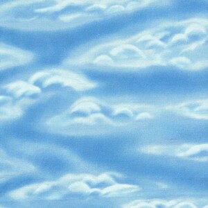 Clouds Fabric Cloudy From Timeless Treasures -C3027  Sky 100% Cotton Fabric  Ships 1 Business Day