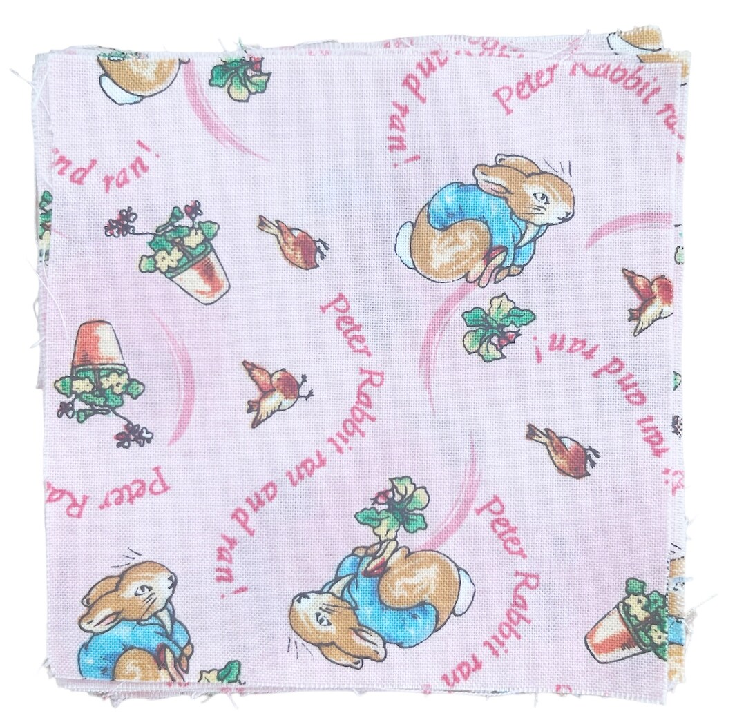 Peter Rabbit Ships Fabric Squares Peter the Rabbit Fabric Squares Ships 1 Business Day - Etsy