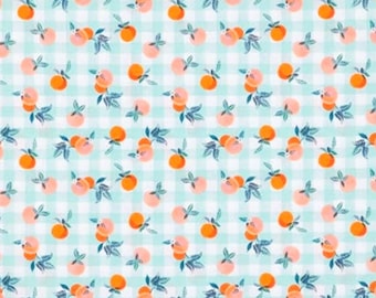 Peaches  Fabric   Fruit Fabric  100% Cotton FQ   Ships 1 Business Day