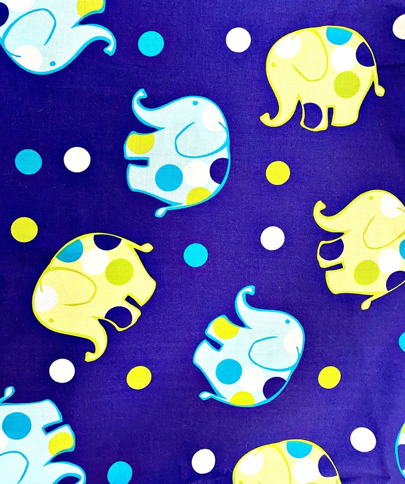 Elephants On Royal Blue Brightly Colored Elephants Print Fabric 100 Cotton Fat Quarter Fabric Craft Supplies Tools Vadel Com