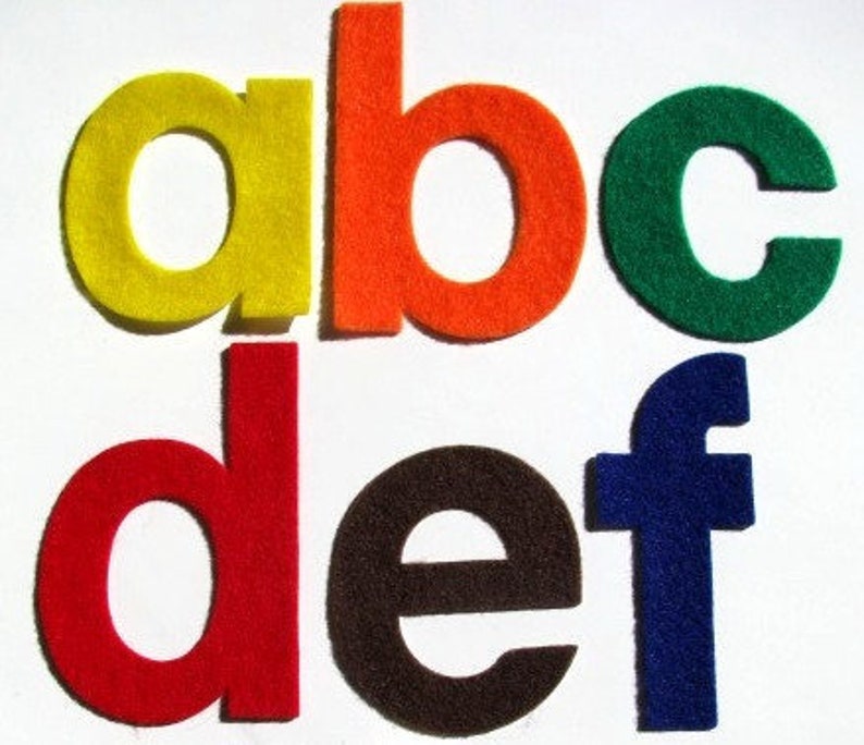 Iron on FELT Letters Block Letters Uppercase & Lowercase Etsy