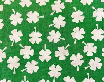 St. Patricks Day Fabric Shamrock/Clover Fabric FQ Ships 1 Business Day