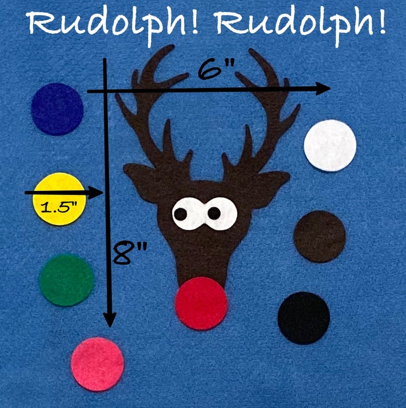 Rudolph Rudolph Felt Set Polyester Felt Board Story Etsy