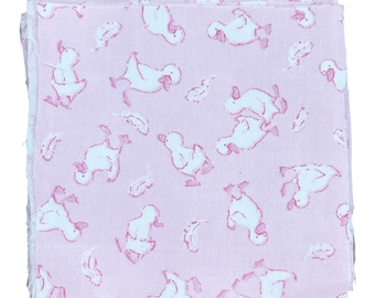 Fabric Squares Ducks On Pink Fabric Squares Ships 1 Business Day