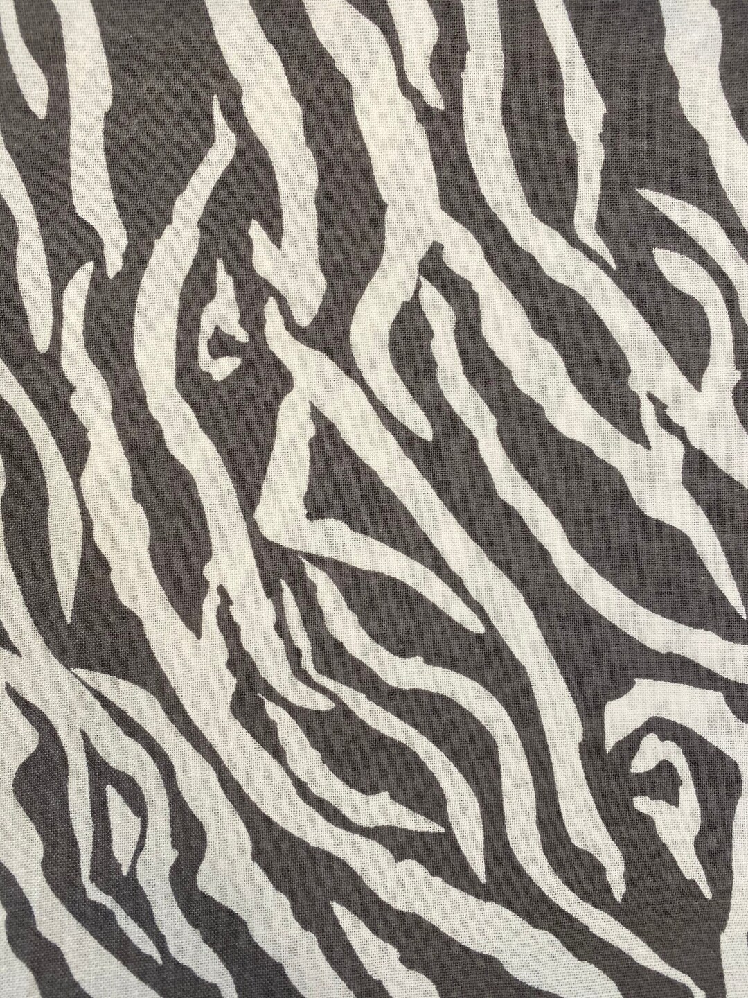 Zebra Fabric Grey and White Zebra Fabric 100 Cotton Ships 1 Business
