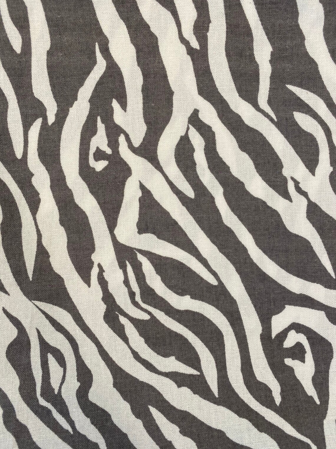 Zebra Fabric Grey and White Zebra Fabric 100 Cotton Ships 1 Etsy