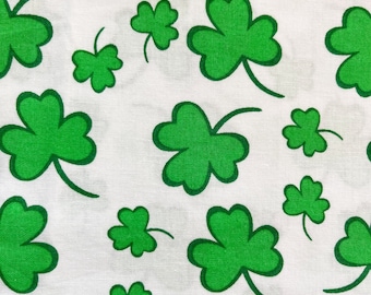 St. Patricks Day Fabric  Shamrock/Clover Fabric FQ Ships 1 Business Day