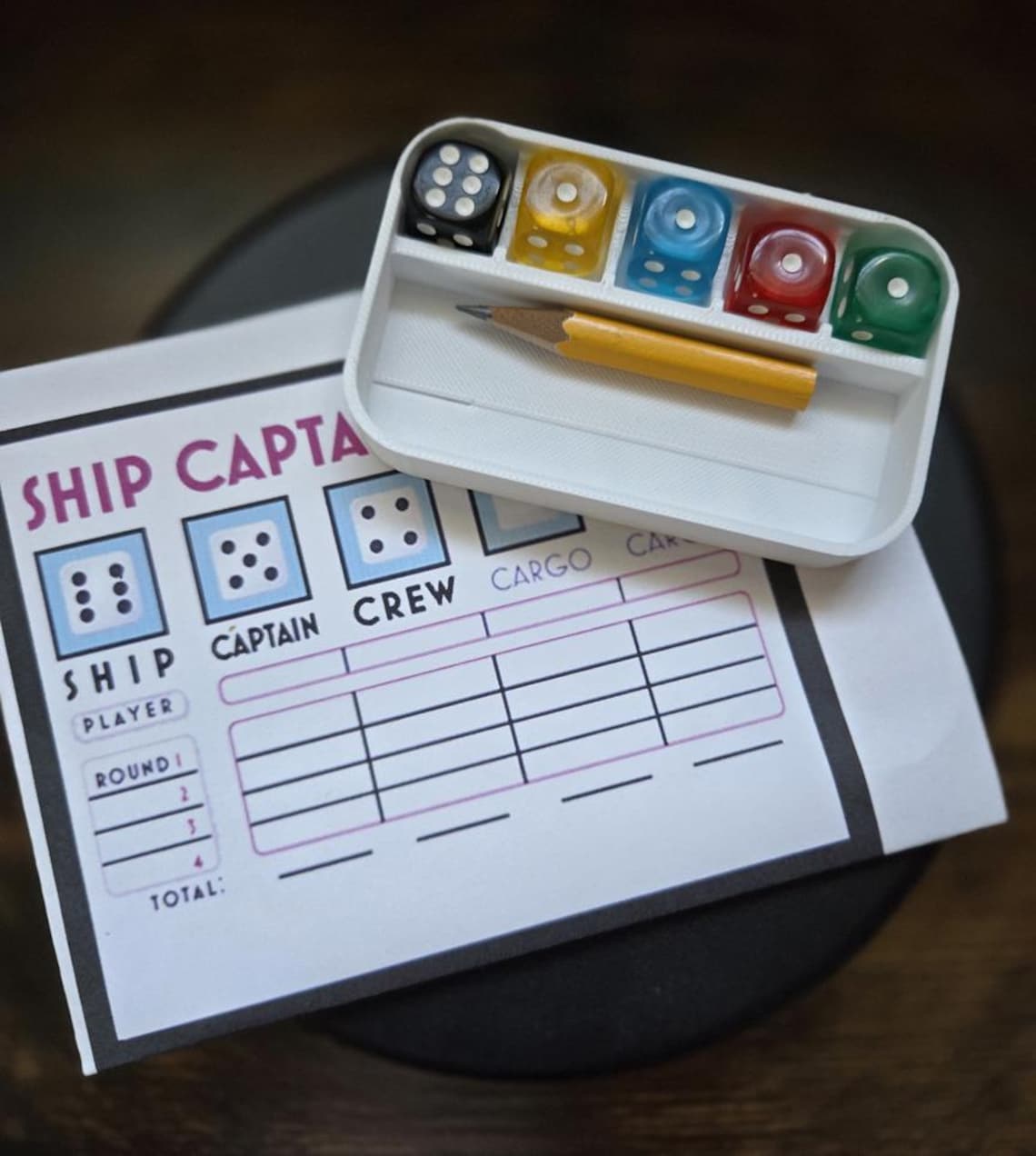 The Crew Rules.pdf Ship Captain Crew Travel Size Dice Game Set Includes Dice, Pencil ...
