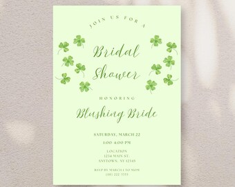 März / irisch / St. Patricks Bridal Shower Einladung