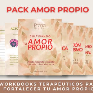 Pack 6 Cuadernos de Amor Propio PDF | Sanar autoestima, soltar relaciones tóxicas, conocerte y reconectar  | Programa de desarrollo personal