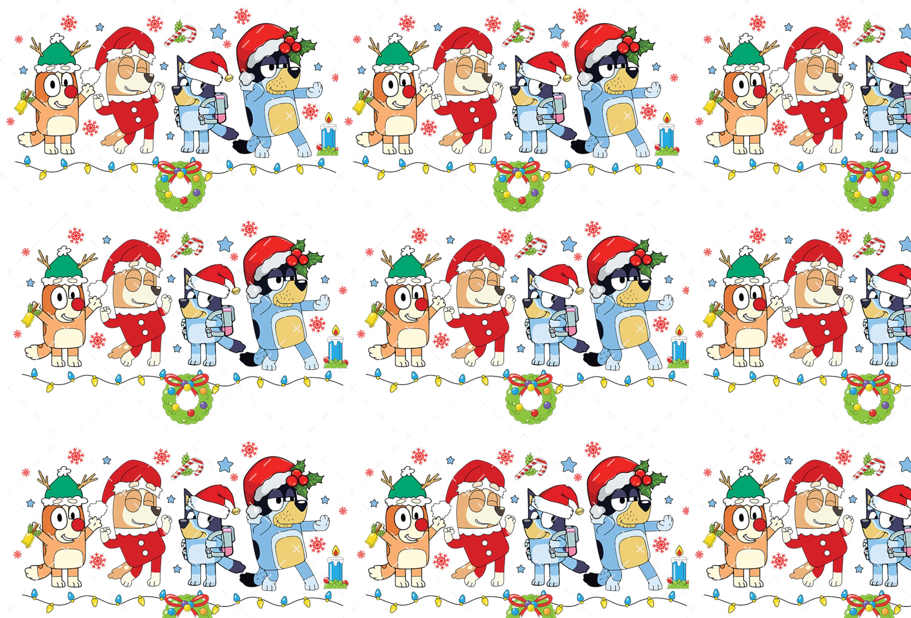 Bluey Christmas Wrapping Paper Etsy Bluey christmas wrapping paper etsy
