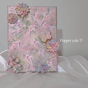 Rosa Koi im Blumenteich - 3D Bild, wohnzimmer wandbild