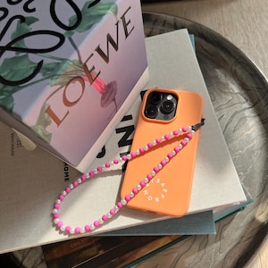 Pink & pearl phone charm | phone strap | pearl phone strap | beaded phone charm | pearl phone charm | phone charm | phone accessory | pearl