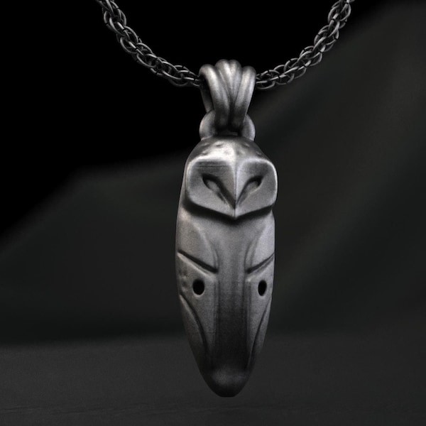 Insight and Wisdom Totem 925 Sterling Silver Owl Pendant Detailed Bird Necklace Mystical Life Guidance Protection Jewelry Men Women Gift