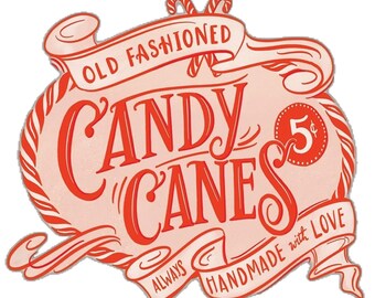 Candy Cane SVG PNG | Old Fashioned Candy Canes | Christmas Cricut Cut File | Holiday Party Decor | Digital Download