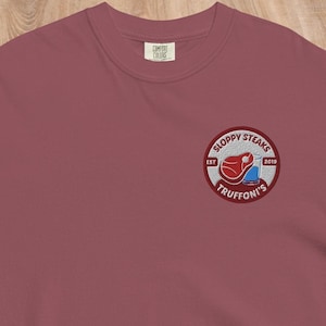 Ich denke, du solltest Shirt verlassen | Tim Robinson Sloppy Steaks T-Shirt | Gesticktes Comfort Farben T-Shirt | Lustige TV-Show Merch | Unisex T-Shirt