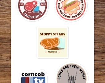 I Think You Should Leave Stickers | Tim Robinson Inspired | Funny TV Show Stickers | Sloppy Steaks | Corncob TV | TV Show Sticker Sheet