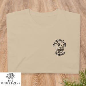 White Lotus Thailand Shirt | Season 3 Embroidered Tee | 'Amor Fati' Sleeve | Gildan Softstyle Unisex T-Shirt | TV Show Fan Gift